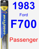 Passenger Wiper Blade for 1983 Ford F700 - Hybrid