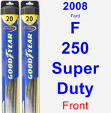 Front Wiper Blade Pack for 2008 Ford F-250 Super Duty - Hybrid