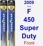 Front Wiper Blade Pack for 2009 Ford F-450 Super Duty - Hybrid