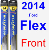Front Wiper Blade Pack for 2014 Ford Flex - Hybrid