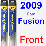 Front Wiper Blade Pack for 2009 Ford Fusion - Hybrid