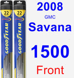 Front Wiper Blade Pack for 2008 GMC Savana 1500 - Hybrid