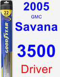 Driver Wiper Blade for 2005 GMC Savana 3500 - Hybrid