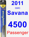 Passenger Wiper Blade for 2011 GMC Savana 4500 - Hybrid