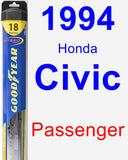 Passenger Wiper Blade for 1994 Honda Civic - Hybrid