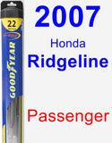 Passenger Wiper Blade for 2007 Honda Ridgeline - Hybrid