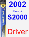 Driver Wiper Blade for 2002 Honda S2000 - Hybrid