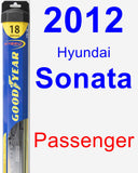 Passenger Wiper Blade for 2012 Hyundai Sonata - Hybrid