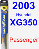 Passenger Wiper Blade for 2003 Hyundai XG350 - Hybrid