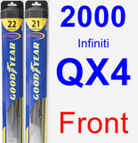 Front Wiper Blade Pack for 2000 Infiniti QX4 - Hybrid