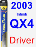 Driver Wiper Blade for 2003 Infiniti QX4 - Hybrid