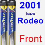 Front Wiper Blade Pack for 2001 Isuzu Rodeo - Hybrid