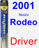 Driver Wiper Blade for 2001 Isuzu Rodeo - Hybrid