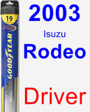 Driver Wiper Blade for 2003 Isuzu Rodeo - Hybrid