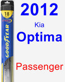 Passenger Wiper Blade for 2012 Kia Optima - Hybrid