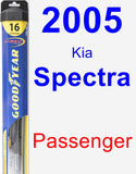 Passenger Wiper Blade for 2005 Kia Spectra - Hybrid
