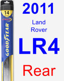 Rear Wiper Blade for 2011 Land Rover LR4 - Hybrid