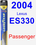 Passenger Wiper Blade for 2004 Lexus ES330 - Hybrid