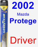 Driver Wiper Blade for 2002 Mazda Protege - Hybrid
