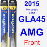 Front Wiper Blade Pack for 2015 Mercedes-Benz GLA45 AMG - Hybrid