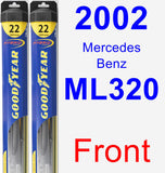 Front Wiper Blade Pack for 2002 Mercedes-Benz ML320 - Hybrid