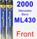 Front Wiper Blade Pack for 2000 Mercedes-Benz ML430 - Hybrid