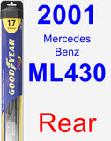 Rear Wiper Blade for 2001 Mercedes-Benz ML430 - Hybrid