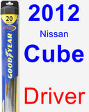 Driver Wiper Blade for 2012 Nissan Cube - Hybrid