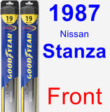 Front Wiper Blade Pack for 1987 Nissan Stanza - Hybrid