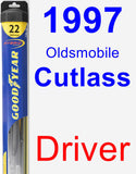 Driver Wiper Blade for 1997 Oldsmobile Cutlass - Hybrid