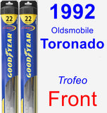 Front Wiper Blade Pack for 1992 Oldsmobile Toronado - Hybrid