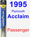 Passenger Wiper Blade for 1995 Plymouth Acclaim - Hybrid