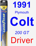 Driver Wiper Blade for 1991 Plymouth Colt - Hybrid