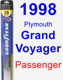 Passenger Wiper Blade for 1998 Plymouth Grand Voyager - Hybrid