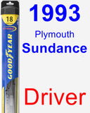 Driver Wiper Blade for 1993 Plymouth Sundance - Hybrid