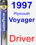 Driver Wiper Blade for 1997 Plymouth Voyager - Hybrid