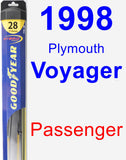 Passenger Wiper Blade for 1998 Plymouth Voyager - Hybrid