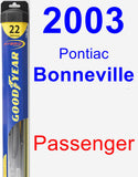 Passenger Wiper Blade for 2003 Pontiac Bonneville - Hybrid