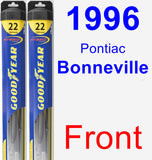 Front Wiper Blade Pack for 1996 Pontiac Bonneville - Hybrid