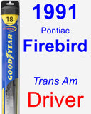 Driver Wiper Blade for 1991 Pontiac Firebird - Hybrid