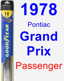 Passenger Wiper Blade for 1978 Pontiac Grand Prix - Hybrid