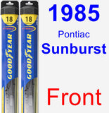 Front Wiper Blade Pack for 1985 Pontiac Sunburst - Hybrid