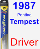 Driver Wiper Blade for 1987 Pontiac Tempest - Hybrid