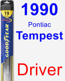 Driver Wiper Blade for 1990 Pontiac Tempest - Hybrid