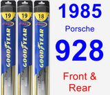 Front & Rear Wiper Blade Pack for 1985 Porsche 928 - Hybrid