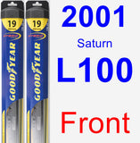 Front Wiper Blade Pack for 2001 Saturn L100 - Hybrid