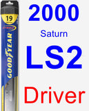 Driver Wiper Blade for 2000 Saturn LS2 - Hybrid