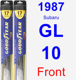 Front Wiper Blade Pack for 1987 Subaru GL-10 - Hybrid