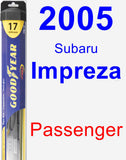 Passenger Wiper Blade for 2005 Subaru Impreza - Hybrid