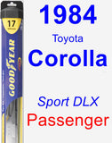 Passenger Wiper Blade for 1984 Toyota Corolla - Hybrid